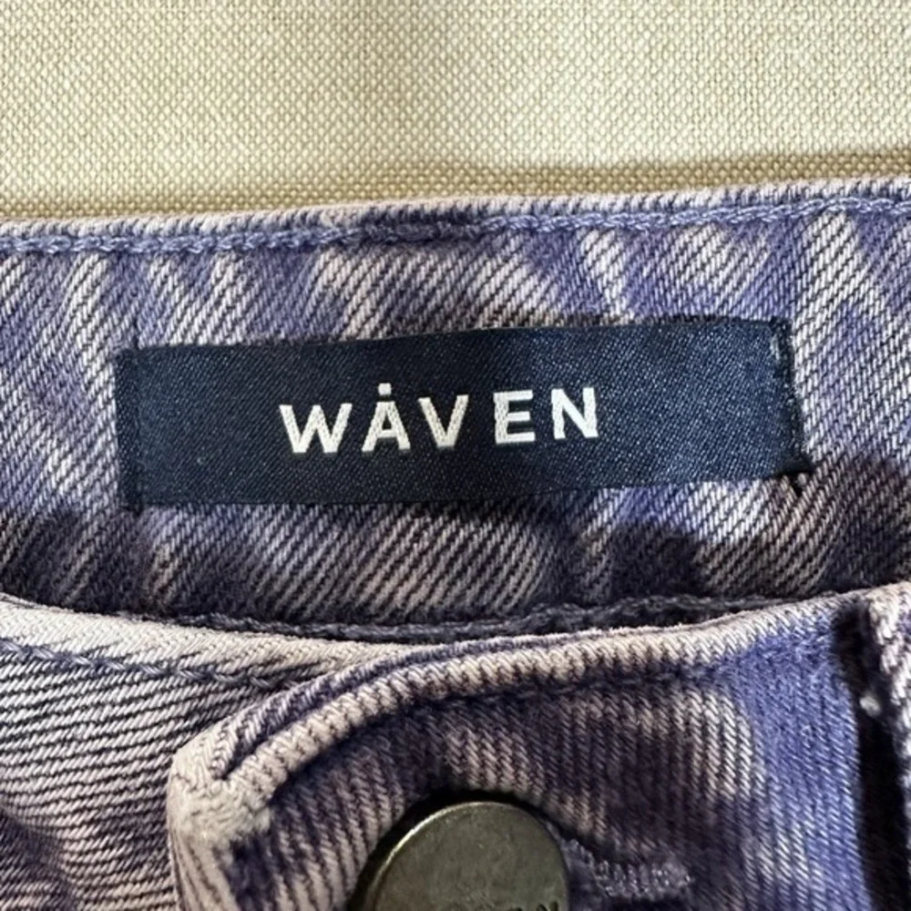 Waven‎ ASOS Purple Acid Wash Super High Waist Straight Leg Jeans Size 8 W30